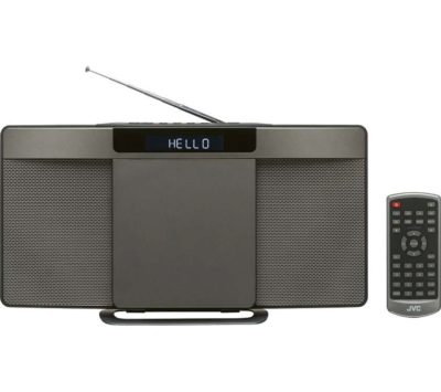 JVC RD-D227B Wireless Flat Panel Hi-Fi System - Gun Metal JVC RD-D227B Wireless Flat Panel Hi-Fi System - Gun Metal